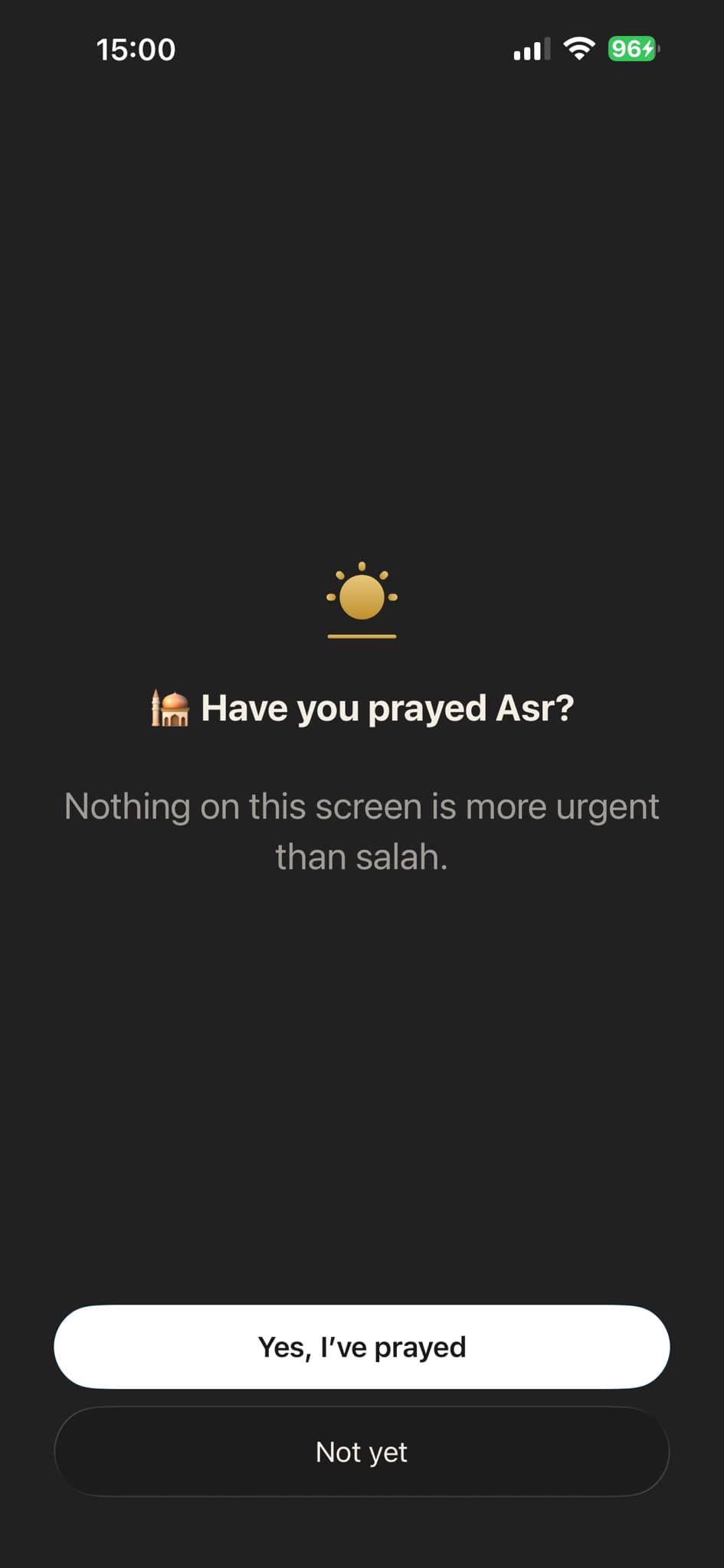Pray on time